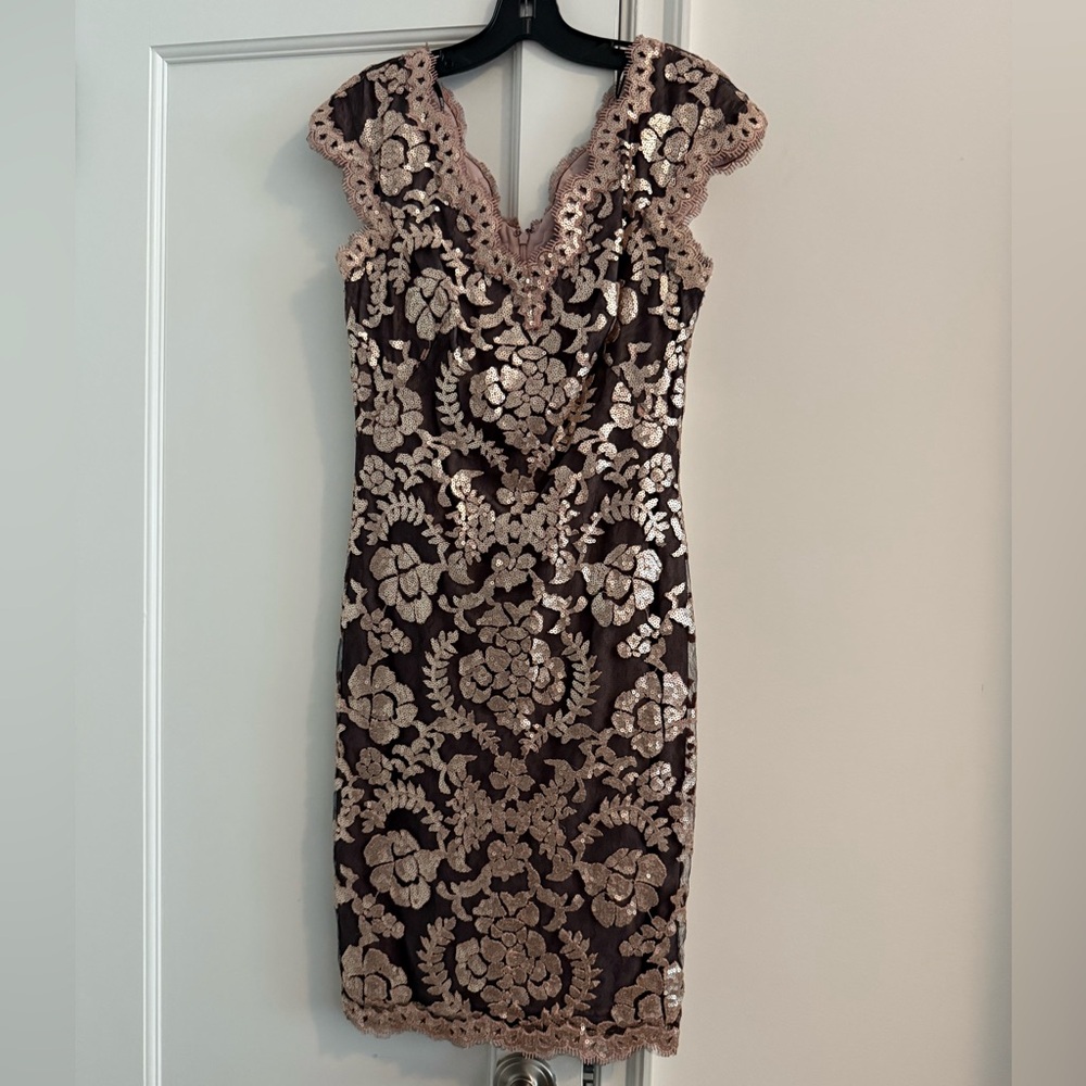 Tadashi Shoji Sequin Cap Sleep Dress